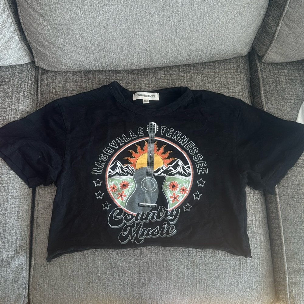 EUC country cropped T-shirt